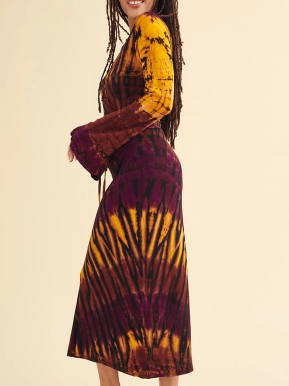 Earthbound Long Sleeve Tie Dye Dress Size Large